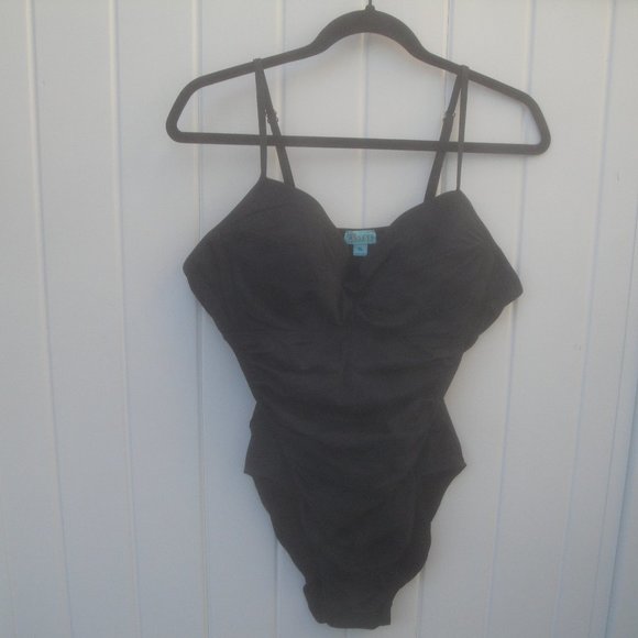 Spanx Love Your Assets Women's Black Size XL One-Piece Push Up Bathing Swimsuit - Picture 2 of 5